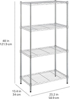 Amazon Basics 4-Shelf Adjustable, Storage Shelving Unit, Steel Organizer Wire - Image 8