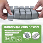 Silicone Ice Cube Tray, 3 Pack Easy-Release Stackable Ice Trays - Image 3