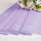 Chyhomenyc Lilac Sheer Curtains 54 Inch Long 2 Panels, Light Filtering Rod - Image 5