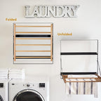 TOMACE Wall Mounted Clothes Drying Rack Laundry Drying Rack Collapsible - Image 3