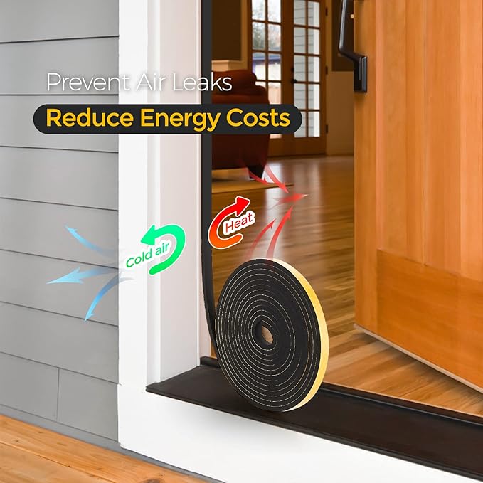 33 Feet Weather Stripping Door Seal- 1/2" Wide X 1/4" Thick Door Bottom Seal - Image 6