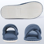 Evshine Summer House Slippers for Women Corduroy Cross Bow Indoor Slippers Open - Image 5