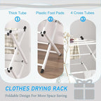 Household Indoor Folding Clothes Drying Rack, Dry Laundry and Hang Clothes - Image 4