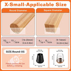 Chair Leg Floor Protectors Extra Small 24Pcs, Silicone Chair Leg Protectors - Image 2