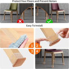 Ezprotekt 24 Pcs Clear Square Chair Leg Floor Protectors - Image 7