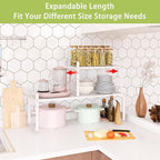 Expandable Cabinet Shelf Organizer Rack, Stackable Kitchen Counter Storage - Image 5