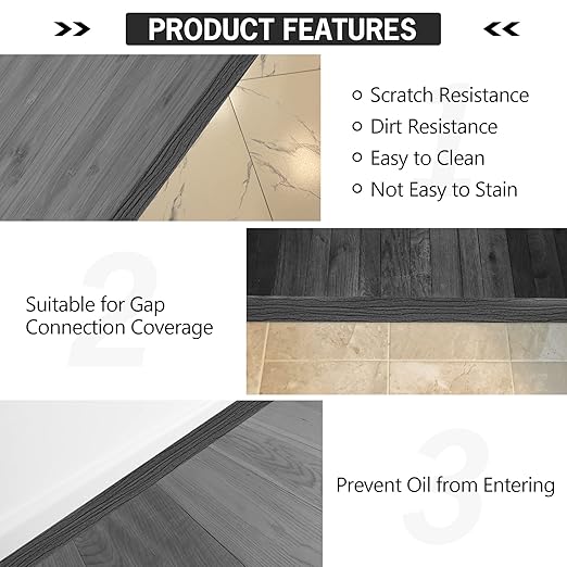 16.4Ft Floor Transition Strip Self Adhesive Vinyl Cover Floor Strip Flat - Image 6