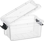 Superio Storage Bins with Lids- 2 Pack, 1.85 Qt Clear Boxes - Image 4