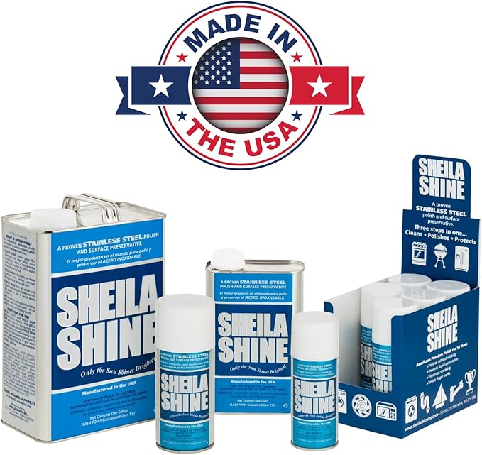 Sheila Shine 1 Quart Can Stainless Steel Cleaner and Polish, Protects Household - Image 5