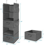 MAX Houser 5 Tier Shelf Hanging Closet Organizer, Cloth Hanging Shelf - Image 3