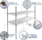 Sterling Shelf Liners for Wire Shelf System: Set of 5 in Graphite: 16 x 36 - Image 5
