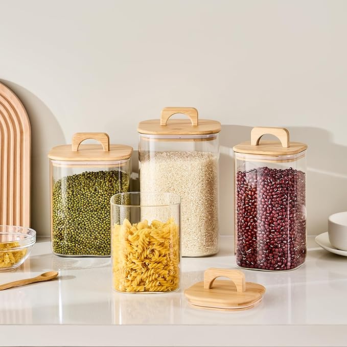 Sweejar 1 qt Glass Food Storage Containers - Image 7
