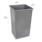 Amazon Basics Square Waste Container Open Top Wastebasket, Plastic Bins - Image 3