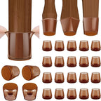 BALEINE 24 Pack Silicone Chair Leg Floor Protectors, Stool Leg Protectors Cap by BALEINE