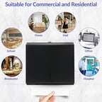 Paper Towel Dispenser Wall Mount, Matte Black Stainless Steel Commercial Paper - Image 6