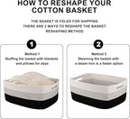 Large Storage Basket for Organizing, Woven Rope Basket for Shelves, Closet - Image 8