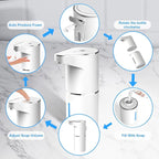 Automatic Foaming Soap Dispenser, Type C Rechargeable Hand Free Pump Soap - Image 6