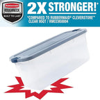 Rubbermaid Roughneck Clear 95 Qt/23.75 Gal Storage Containers, Visible Base - Image 3