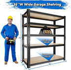 Garage Shelving, 5 Tier Adjustable Metal Organizer Wire Rack - Image 3