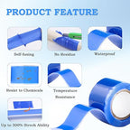 Self Fusing Silicone Tape 1 in x 5' Blue Waterproof Rubber Leak Proof Sealing - Image 3