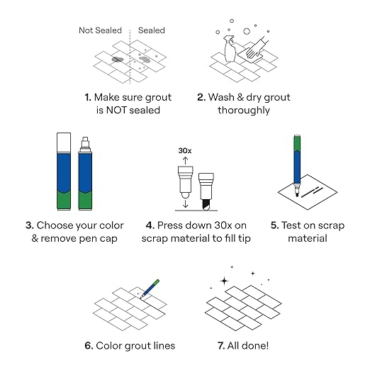 Grout Pen Dark Grey Tile Paint Marker: Waterproof Grout Paint, Tile Grout - Image 4