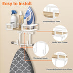Ironing Board Holder Wall Mount, Iron Board Wall Hanger, Laundry Room - Image 4