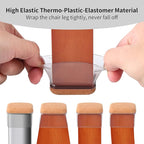 Ezprotekt 16 Pcs Rectangle Clear Silicone Chair Leg Floor Protectors - Image 4