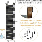 2 Pack Over The Door Hanging Organizer - Image 3