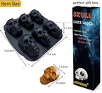 JETKONG 6 Cavity Skull Cake Pan and Silicone Skull Cakelet Mold - Image 2