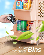 Skywin Stackable Storage Bins for Pantry, 12 Pack Stackable Bins For Organizing - Image 7