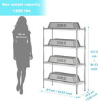 Auslar 4-Shelf Storage Wire Shelves Heavy Duty 4 Tiers Standing Shelving Units - Image 3