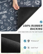 AMOAMI Coffee Mat Hide Stain Rubber Backed Absorbent Dish Drying Mat - Image 5