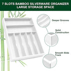 Bellsal White Utensil Organizer 12.5 Inch Silverware Tray - Image 4