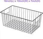 16inch Freezer Wire Storage Organizer Baskets, Household Refrigerator Bin - Image 7