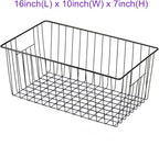 16inch Freezer Wire Storage Organizer Baskets, Household Refrigerator Bins - Image 3