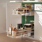 LOVMOR 2 Tier 5½" W x 21½" D, Individual Pull Organizer Kitchen Cabinet Storage - Image 2