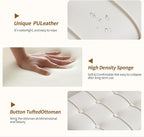 Small 38 Inches Long White Ottoman Bench - Image 4