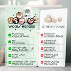 No More Dryer Sheets! Reusable Wool Dryer Balls XL 6-Pack - Image 7
