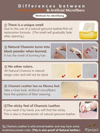 Glasses Cleaning Cloth Chamois Leather Natural Premium Cloth, Eye Glass Clean - Image 7