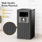 ROJIK 35" Tall Outdoor Trash Can, Weatherproof Resin Garbage Indoor Durable - Image 4