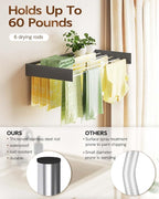 Wall Mounted Clothes Drying Rack 40", Foldable Wall Mount Laundry Rack Folding - Image 3