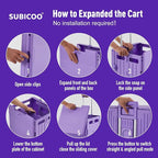 Folding Utility Cart Portable Rolling Crate Handcart Shopping Trolley - Image 5