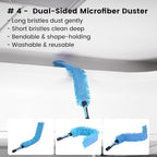 Ceiling Fan Duster Kit – 5-in-1 Bendable & Dual-Sided Heads – Washable Dusters - Image 6