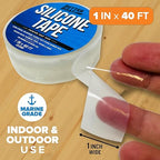 Clear Heavy Duty Silicone Tape, Self-Fusing Rubber Hose and Plumbing Water Pipe - Image 2