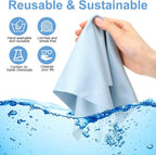 Frienda 12 Pack Large Microfiber Glass Cleaning Cloths 12 x 12 Inch Oversized - Image 3