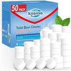 KIISIISO Toilet Bowl Cleaner Tablets 50 PACK, Automatic Bleach Toilet Tank by Long-lastingCleanToilet