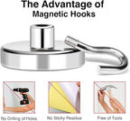 MIKEDE Magnetic Hooks Heavy Duty, 170Lbs+ Super Strong Magnet Hooks - Image 5