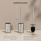 FORIOUS Toilet Brush and Holder Set, 304 Stainless Steel Heavy Duty Base and - Image 7