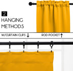 Pickluc Cafe Kitchen Curtains 36 Inches Long 2 Panels, Short Black Out Curtain - Image 2