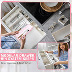 Maitys 12 Pcs Vanity Drawer Organizer 9 x 3 x 2 Inches Clear Plastic Utensil - Image 5